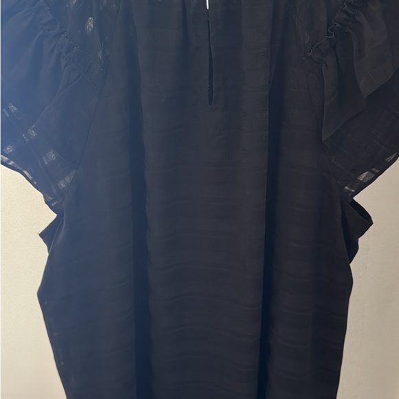 LOFT Black Ruffled Blouse - Picture 3 of 3